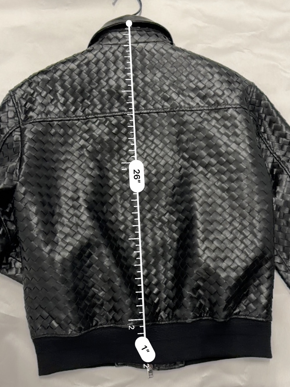 Bottega Veneta Black Woven Leather Bomber Jacket - Picture 6 of 8